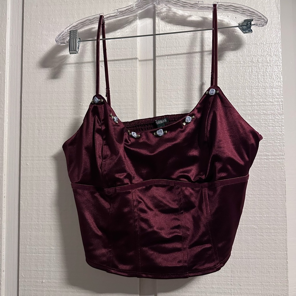 Wild Fable Satin Crop Top